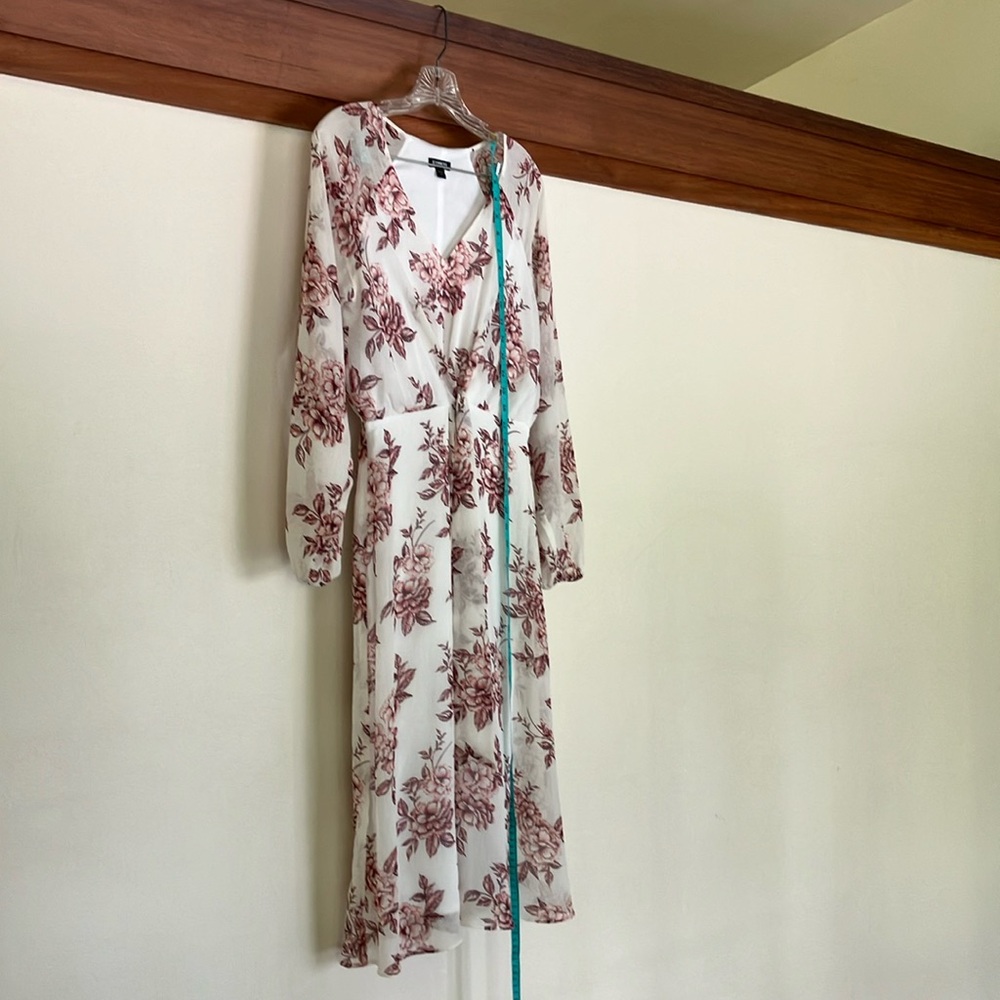 Express floral lined dress Medium